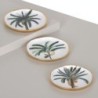 Plateau décoratif palmier, lot de 3, design moderne, idéal pour le salon, la salle à manger ou la cuisine, en aluminium durable.