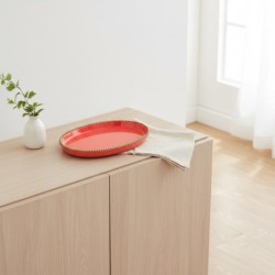Plateau décoratif moderne pour la maison et le bureau, en aluminium robuste, polyvalent pour le service et l'organisation,