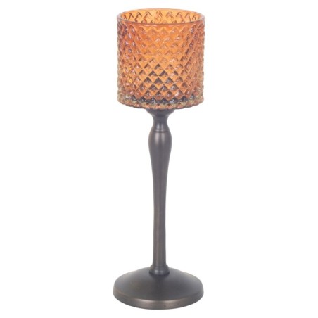 Bougeoir décoratif en aluminium fait main, design élégant pour la décoration intérieure, idéal comme cadeau.
