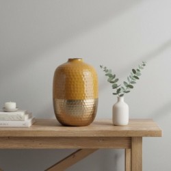 Vase décoratif en métal pour le salon, design contemporain, idéal pour la décoration intérieure, cadeau de pendaison
