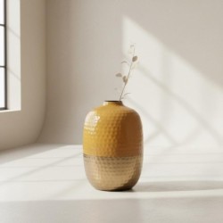 Vase décoratif en métal pour le salon, design contemporain, idéal pour la décoration intérieure, cadeau de pendaison