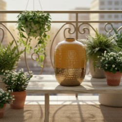 Vase décoratif en métal pour le salon, design contemporain, idéal pour la décoration intérieure, cadeau de pendaison