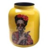 Vase décoratif représentant une femme avec des fleurs, design moderne, idéal pour le salon ou la chambre, cadeau original.