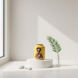 Vase décoratif représentant une femme avec des fleurs, design moderne, idéal pour le salon ou la chambre, cadeau original.
