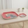 Lot de 2 plateaux décoratifs zèbre pour la maison, polyvalents pour la cuisine et le salon, design moderne et élégant.