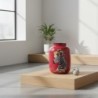Vase décoratif en métal au design zèbre pour une décoration moderne - Idéal pour le salon, le bureau ou comme cadeau original