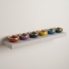 Brûleur d'encens 7 chakras, diffuseur d'arômes pour la méditation et la relaxation, porte-encens décoratif en laiton