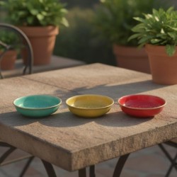 Plateau décoratif, lot de 3, design indien, idéal pour la maison, le bureau, comme cadeau, décoration polyvalente.