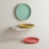 Plateau décoratif rond de style indien pour la maison - Lot de 3 pièces - Idéal pour les décorations de table et les
