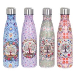 Bouteille isotherme Tree of Life au design exclusif, isolation en acier inoxydable, idéale pour les boissons chaudes