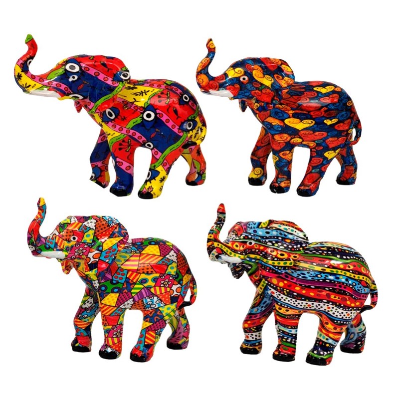 Figurine décorative éléphant Pop Art, design moderne, idéale pour le salon, le bureau ou la décoration intérieure.