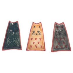 Plateau décoratif pour chat, lot de 3 pièces, idéal pour la maison, le bureau et comme cadeau, design bohème, accessoire