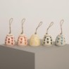 Cloches décoratives multicolores à suspendre, lot de 5, fabrication artisanale, idéales pour la décoration intérieure
