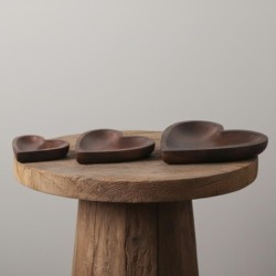 Plateaux décoratifs en bois en forme de cur, lot de 3, polyvalents pour salle à manger, cuisine, salon, cadeau idéal.
