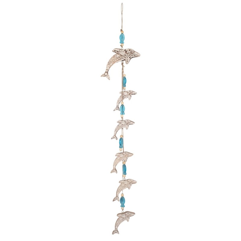 Poisson décoratif en bois fait main - Décoration murale de style ethnique - Idéal pour la maison et le bureau