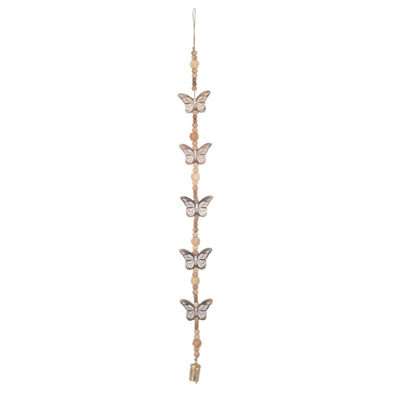 Pendentif papillon décoratif pour la maison, design ethnique, ornement en bois fait main, style bohème