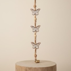Pendentif papillon décoratif pour la maison, design ethnique, ornement en bois fait main, style bohème