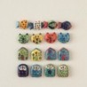 Aimants décoratifs en céramique, 16 pièces, motif ethnique indien, cadeau idéal pour la maison et le bureau.