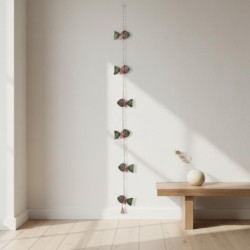 Poisson décoratif à suspendre au mur - Art en métal de style ethnique - Accessoire de décoration - Cadeau unique