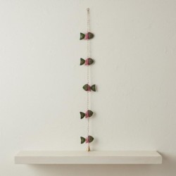 Poisson décoratif à suspendre au mur - Art en métal de style ethnique - Accessoire de décoration - Cadeau unique