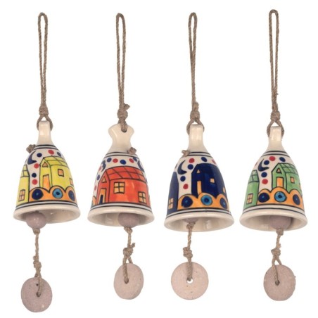 Cloche décorative en métal à suspendre, design ethnique, idéale pour la décoration intérieure et extérieure, style indien.