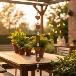 Pendentif décoratif en forme de cur de style bohème pour la maison, design unique et artisanal, idéal comme cadeau