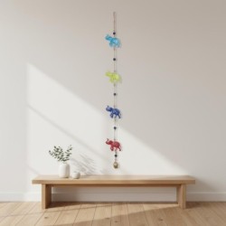 Éléphant décoratif en métal à suspendre pour la maison  Artisanat indien  Design unique  Cadeau idéal pour les amoureux