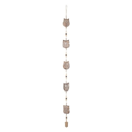 Suspension décorative en métal en forme de hibou pour la maison, design ethnique, décoration murale unique, cadeau