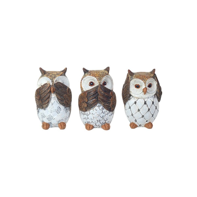 Three Wise Owls comprend 3 unités Chouettes Collection ethnique