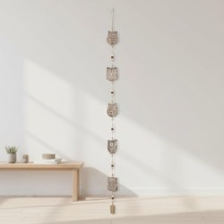 Suspension décorative en métal en forme de hibou pour la maison, design ethnique, décoration murale unique, cadeau
