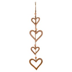 Pendentif cur ethnique fait main, idéal pour la Saint-Valentin et décoration d'intérieur unique.