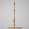 Pendentif décoratif en bois en forme de poisson, fait main, style indien, idéal pour la décoration intérieure.