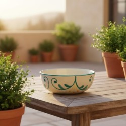 Grand bol décoratif pour table basse, design bohème, idéal pour les fruits ou les salades, décoration moderne