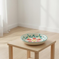 Assiette creuse en céramique au design bohème, vaisselle moderne et élégante, idéale pour les soupes et les pâtes,