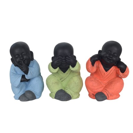 Bouddha je ne vois pas je n'entends pas je ne parle pas Assis Comprend 3 unités Figurines de Bouddhas Collection Orientale