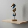 Hippocampe bleu, décoration nautique, figurine en bois, décoration nautique pour la maison, le bureau, cadeau original