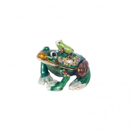 Petite Grenouille Boîte Émail Décoration Miniatures Collection Classique