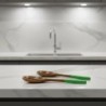 Ensemble cuillère et fourchette en bois d'acacia pour la cuisine, idéal pour servir salades et plats, design ergonomique