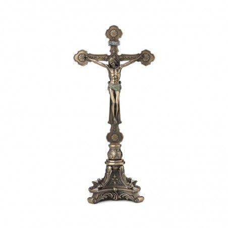 Jesus On The Cross Résine Bronze Bronze Figures Collection Classique