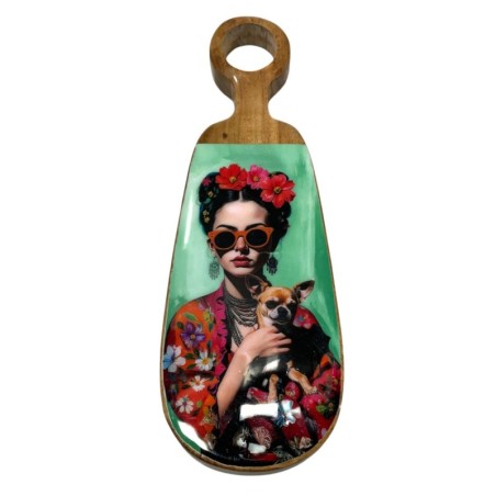Petite planche à découper de cuisine, idéale pour les femmes, en bois antidérapant, accessoire de cuisine polyvalent.
