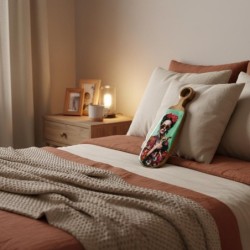 Petite planche à découper de cuisine, idéale pour les femmes, en bois antidérapant, accessoire de cuisine polyvalent.