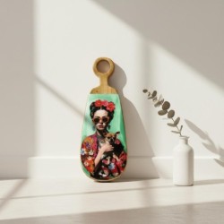 Petite planche à découper de cuisine, idéale pour les femmes, en bois antidérapant, accessoire de cuisine polyvalent.