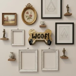 Porte-manteau mural décoratif en forme d'os de chien, design rustique, idéal pour suspendre vêtements et accessoires
