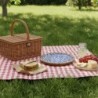 Assiette décorative bleue motif poisson pour cuisine et salle à manger, idéale pour une décoration nautique, en bois durable.