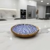 Assiette à poisson décorative en bois, idéale pour la cuisine, design marin, résistante et légère, décoration nautique.