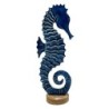 Figurine décorative hippocampe bleu, style marin, décoration nautique pour la maison, le bureau, cadeau original.