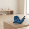 Figurine décorative en bois bleu représentant un escargot, style marin, idéale pour la décoration intérieure, cadeau