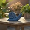 Figurine décorative en bois bleu représentant un escargot, style marin, idéale pour la décoration intérieure, cadeau