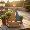 Maquette de bateau décorative en bois pour la maison et le bureau, cadeau idéal, design nautique, accessoire nautique,