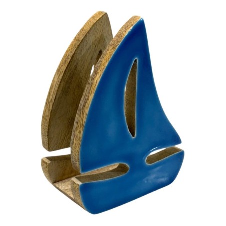 Porte-serviettes décoratif en forme de bateau pour cuisine et salle à manger, design original en bois, accessoire de